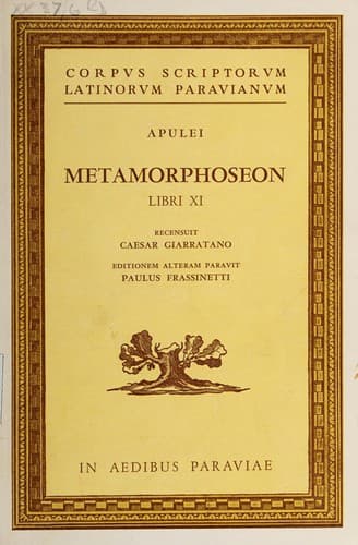Tapa de Apulei Metamorphoseon libri XI