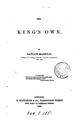 Tapa de The King's Own