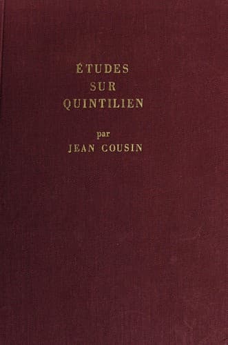 Tapa de Études sur Quintilien