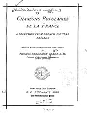 Tapa de Chansons Populaires de la France: a selection from French popular ballads