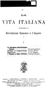 Tapa de La Vita italiana durante la Rivoluzione francese e l'Impero: conferenze tenute a Firenze nel 1896
