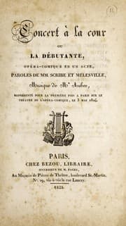 Tapa de Concert à la cour, ou, La débutante