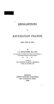 Tapa de Recollections of republican France, from 1790 to 1801