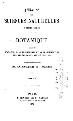 Tapa de Annales des sciences naturelles