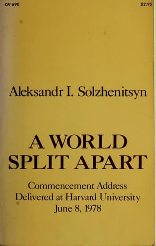 Tapa de A world split apart