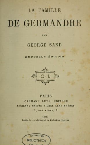 Tapa de La famille de Germandre