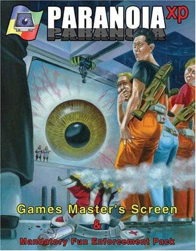 Tapa de Paranoia XP Games Master's Screen & Mandatory Fun Enforcement Pack (Drow War)