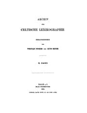 Tapa de Archiv für celtische lexikographie