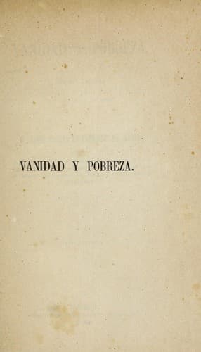 Tapa de Vanidad y pobreza