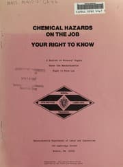 Tapa de Chemical hazards on the job