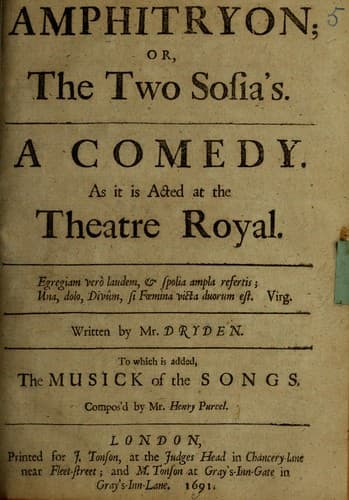 Tapa de Amphitryon, or, The two Sosia's