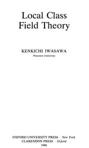 Tapa de Local class field theory