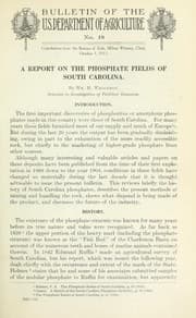 Tapa de A report on the phosphate fields of South Carolina