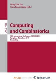 Tapa de Computing and Combinatorics