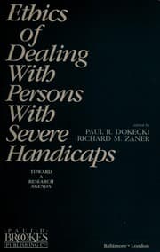 Tapa de Ethics of dealing with persons with severe handicaps