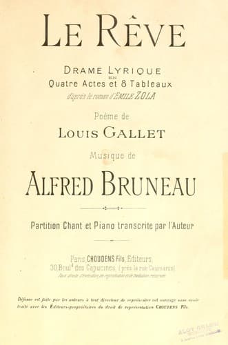 Tapa de Le rêve
