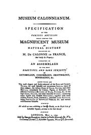 Tapa de Museum Calonnianum
