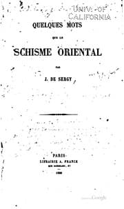 Tapa de Quelques mots sur les communions occidentales à l'occasion d'un mandement de Mgr l'archevêque de Paris