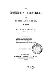 Tapa de The mountain minstrel; or, Poems and songs, in English