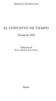 Tapa de El concepto de tiempo