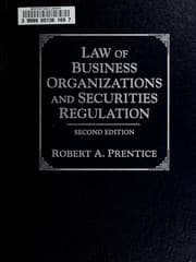 Tapa de Law of business organizations and securities regulation