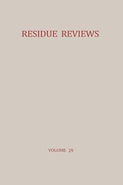 Tapa de Residue Reviews, Decontamination of Pesticide Residues in the Environment