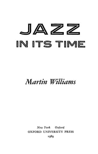 Tapa de Jazz in its time