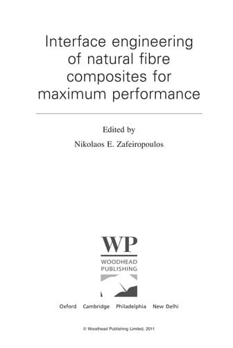 Tapa de Interface Engineering of Natural Fibre Composites for Maximum Performance