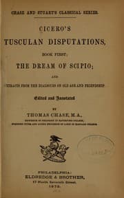 Tapa de Cicero's Tusculan disputations
