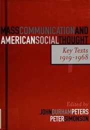 Tapa de Mass communication and American social thought