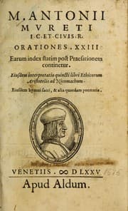 Tapa de Orationes, XXIII earum index statim post praesationem continetur