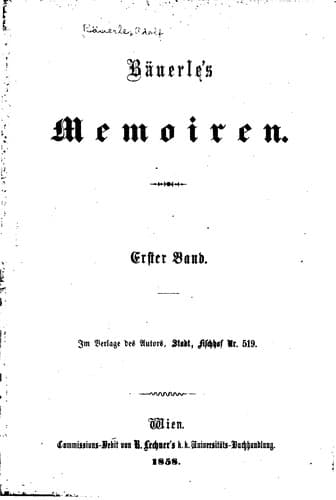 Tapa de Memoiren