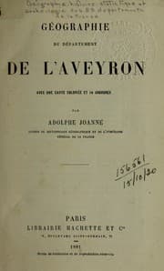 Tapa de Géographie du département de l'Aveyron