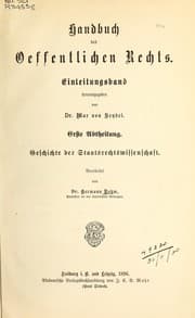 Tapa de Geschichte der Staatsrechtswissenschaft