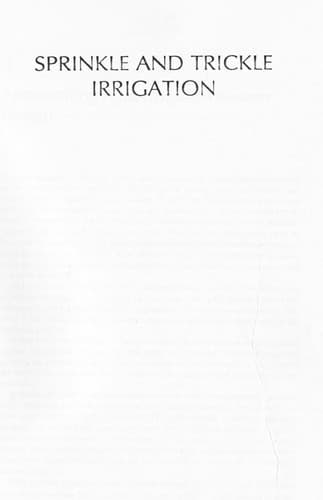 Tapa de Sprinkle and trickle irrigation