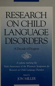 Tapa de Research on child language disorders