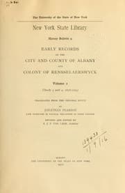 Tapa de Early records of the city and county of Albany, and colony of Rensselaerswyck ...