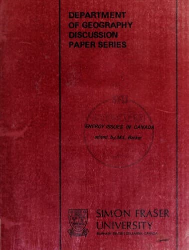 Tapa de Energy issues in Canada