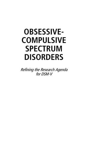 Tapa de Obsessive-compulsive spectrum disorders