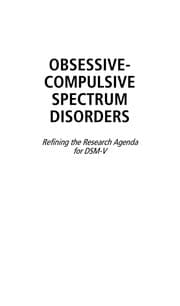 Tapa de Obsessive-compulsive spectrum disorders