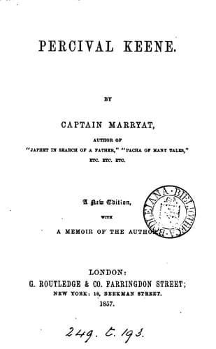 Tapa de Percival Keene
