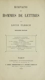 Tapa de Écrivains et hommes de lettres