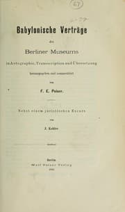 Tapa de Babylonische Verträge des Berliner Museums