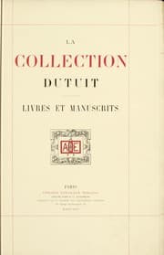 Tapa de La Collection Dutuit