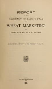 Tapa de Report to the government of Saskatchewan on wheat marketing
