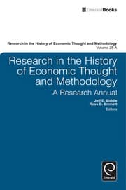 Tapa de Research in the history of economic thought and methodology