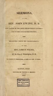 Tapa de Sermons...selected from his manuscripts by the Rev. James P. Wilson...