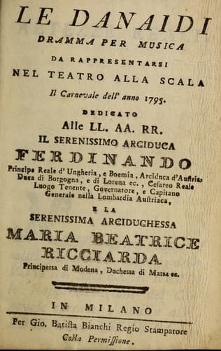 Tapa de Le Danaidi