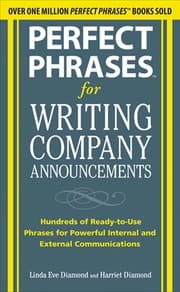 Tapa de Perfect phrases for writing company announcements