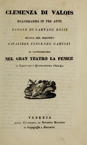 Tapa de Clemenza di Valois